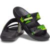 Crocs Unisex Adult Classic Two-strap Slide Sandals(Black/Lime Punch)
