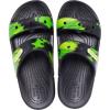 Crocs Unisex Adult Classic Two-strap Slide Sandals(Black/Lime Punch)