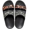 Crocs Unisex Adult Classic Two-strap Slide Sandals(Black/Multi Animal Remix)