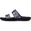 Crocs Unisex Adult Classic Two-strap Slide Sandals(Black/Multi Glitter)
