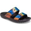 Crocs Unisex Adult Classic Two-strap Slide Sandals(Black/Spray Dye)