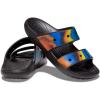 Crocs Unisex Adult Classic Two-strap Slide Sandals(Black/Spray Dye)