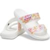 Crocs Unisex Adult Classic Two-strap Slide Sandals(Multi/White)