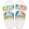 Crocs Unisex Adult Classic Two-strap Slide Sandals(White/Spray Dye)