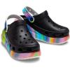 Crocs Unisex Adult Crush Clogs(Black/Multi Spray Dye)