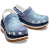 Crocs Unisex Adult Mega Crush Clogs(White/Multi Denim)