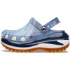 Crocs Unisex Adult Mega Crush Clogs(White/Multi Denim)
