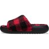 Crocs Unisex Classic Cozzzy Sandal(Buffalo Plaid/Black/Varsity Red)