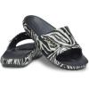 Crocs Unisex-Adult Graphic Slide Sandal(Black/Zebra Print)