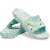Crocs Unisex-Adult Graphic Slide Sandal(Pure Water/Multi Marbled Tie-dye)