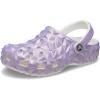 Crocs unisex-child Classic Geometric Clog(Iridescent Lilac)