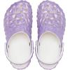 Crocs unisex-child Classic Geometric Clog(White/Iridescent)