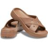 Crocs womens Classic Womens Cross Strap(Milk Chocolate)