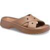 Crocs womens Classic Womens Cross Strap(Milk Chocolate)