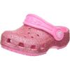 Crocs Kids’ Classic Glitter Clogs(Pink Lemonade)