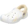 Crocs Unisex Adult Baya Lined Fuzz Strap Clogs(White/Multicolor)
