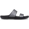 Crocs Unisex Adult Classic Two-strap Slide Sandals(Black/Glitter Rainbow)