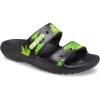 Crocs Unisex Adult Classic Two-strap Slide Sandals(Black/Lime Punch)