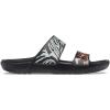 Crocs Unisex Adult Classic Two-strap Slide Sandals(Black/Multi Animal Remix)