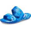Crocs Unisex Adult Classic Two-strap Slide Sandals(Blue Bolt/Multi)