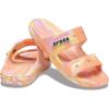 Crocs Unisex Adult Classic Two-strap Slide Sandals(Papaya/Multi)
