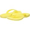 Crocs Unisex Adult Crocband Flip Flop Sandals(Lemon/White)