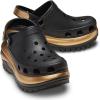 Crocs Unisex Adult Mega Crush Clogs(Black/Gold)