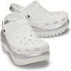 Crocs Unisex Adult Mega Crush Clogs(White/Silver)