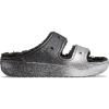 Crocs Unisex Classic Cozzzy Sandal(Black/Silver Glitter)