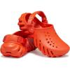 Crocs Unisex-Child Echo Clogs (Little Kid/Big Kid)(Lava)