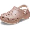 Crocs Women’s Classic Platform Glitter Clog, Quartz, 8