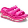 Crocs unisex-adult Mega Crush Triple Strap Sandal(Pink Crush)