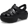 Crocs unisex-adult Stomp Fisherman Sandal(Black)