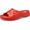 Crocs womens Classic Womens Cross Strap(Cherry Red)