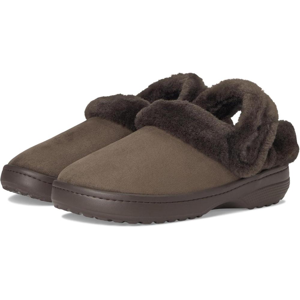 imageCrocs UnisexAdult Classic Unfurgettable Lined Clogs Fuzzy SlippersEspresso Vegan Suede