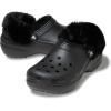 Crocs Women’s Classic Platform Fuzz-Lined Clogs(Black Fuzzy)