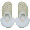 Crocs Women’s Classic Platform Fuzz-Lined Clogs(Bone Fuzzy)