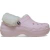 Crocs Women’s Classic Platform Fuzz-Lined Clogs(Pink Milk Fuzzy)
