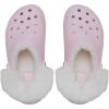 Crocs Women’s Classic Platform Fuzz-Lined Clogs(Pink Milk Fuzzy)
